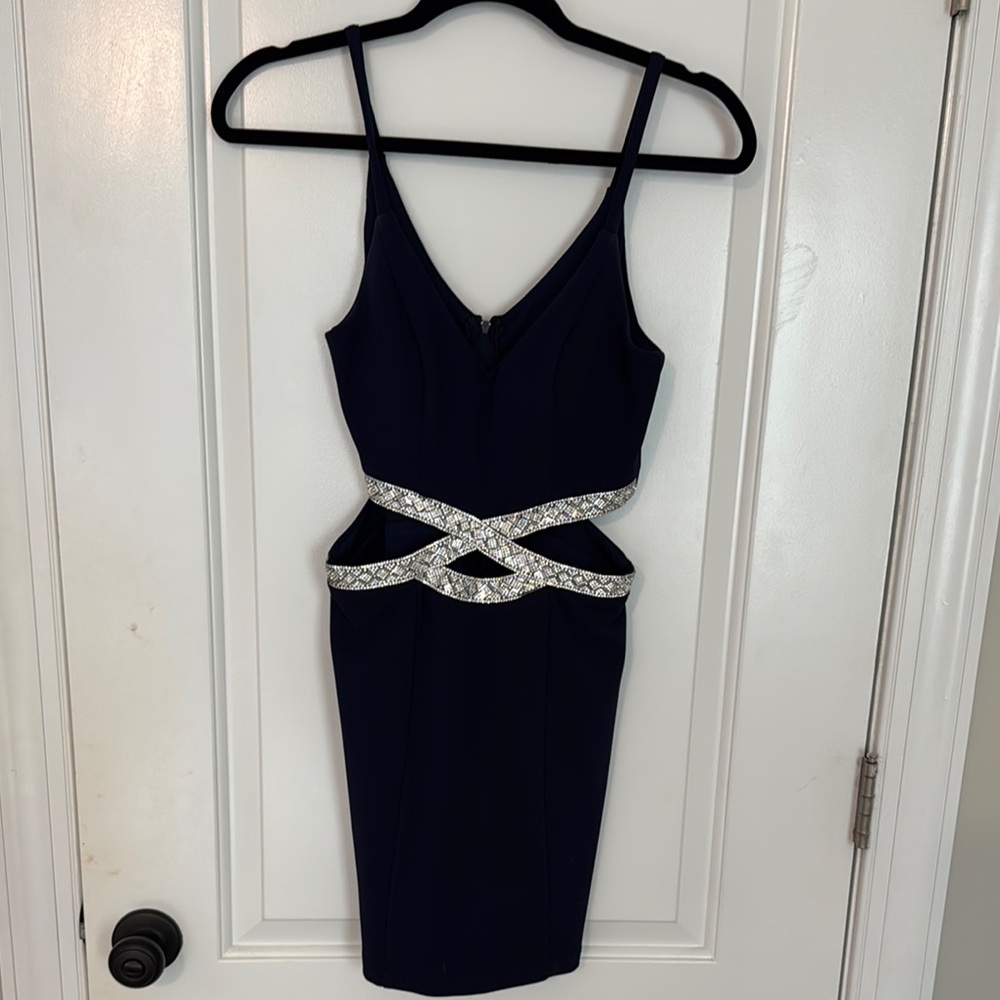 Navy blue mini dress